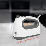 Clatronic-mixer | Kraftvoller 400 Watt-motor | Handmixer | Turbostufe & 5 Geschwindigkeitsstufen | Handmixer | Spülmaschinengeeignete Edelstahlquirle Und-Knethaken | HM 3775 Keuken Naty Shop