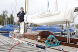Gardena Original Classic roll-fix platte slang 15m: Voordelige slangenbox met waterslang (Ø 12 mm in de box), automatisch veiligheidsmechanisme, incl. sproeikop, met aansluitstukken (756-20)