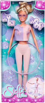 Simba 105733619 - Steffi Love hoelahoep, speelgoedpop met sportoutfit, hoelahoep en mechanische functie, 29 cm, vanaf 3 jaar