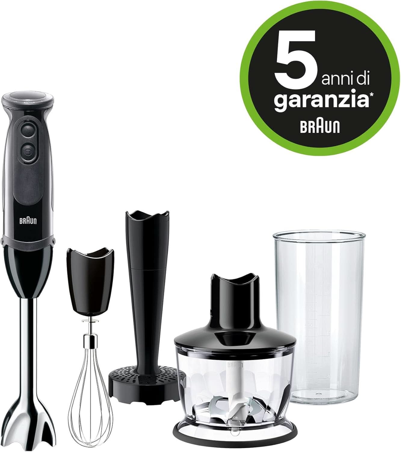 Braun Household Multiquick 5 MQ 5237 BK Keukenmixer 0,5 L Keukenmixer Zwart 1000 W Keuken Naty Shop