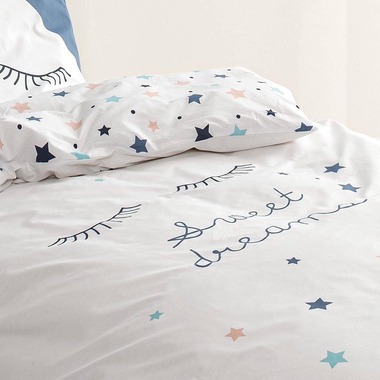 Beddengoedset voor kinderen, omkeerbaar, Sterren Beddengoed - kinderen Naty Shop