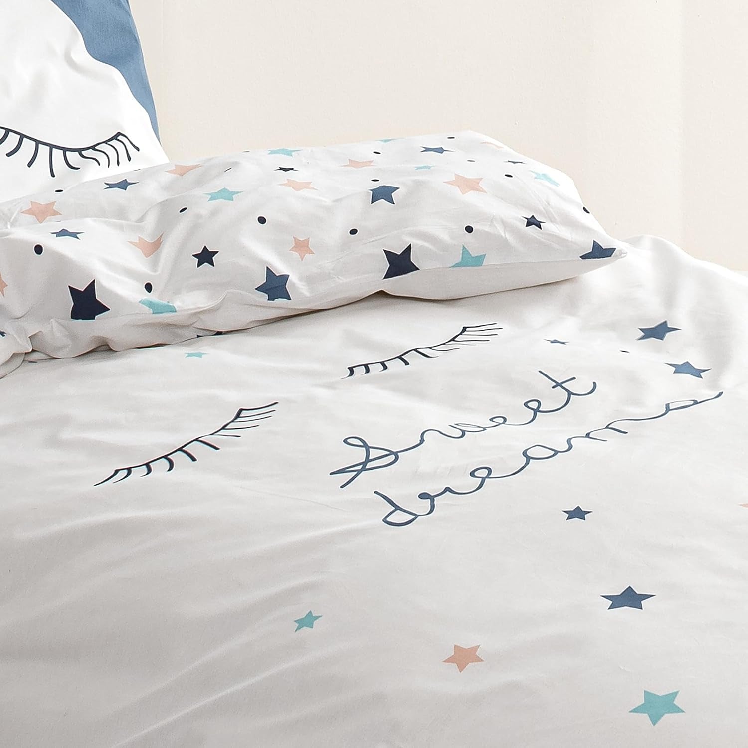 Beddengoedset voor kinderen, omkeerbaar, Sterren Beddengoed - kinderen Naty Shop