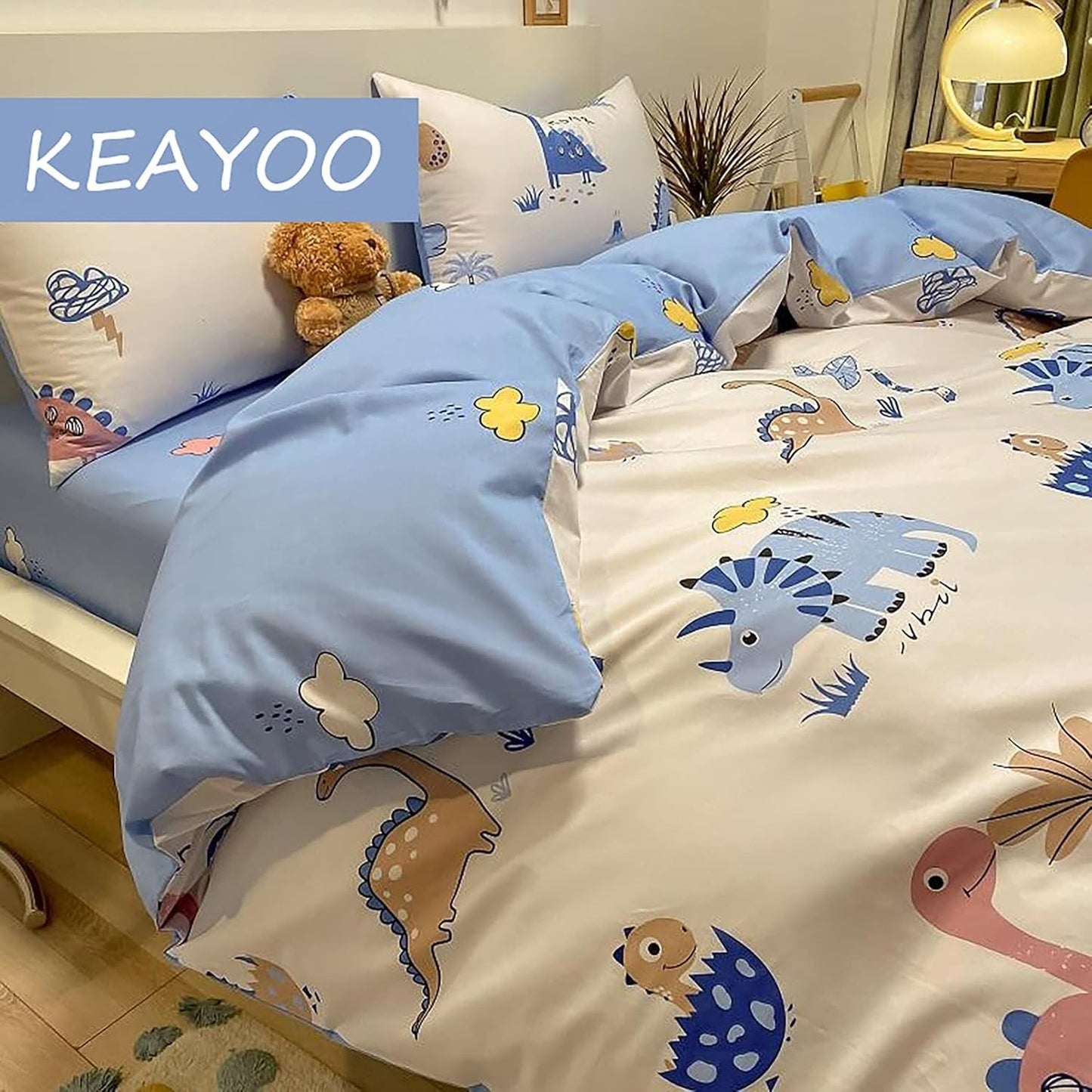 Beddengoed voor kinderen, unisex, dinosaurussen, katoen Beddengoed - kinderen Naty Shop