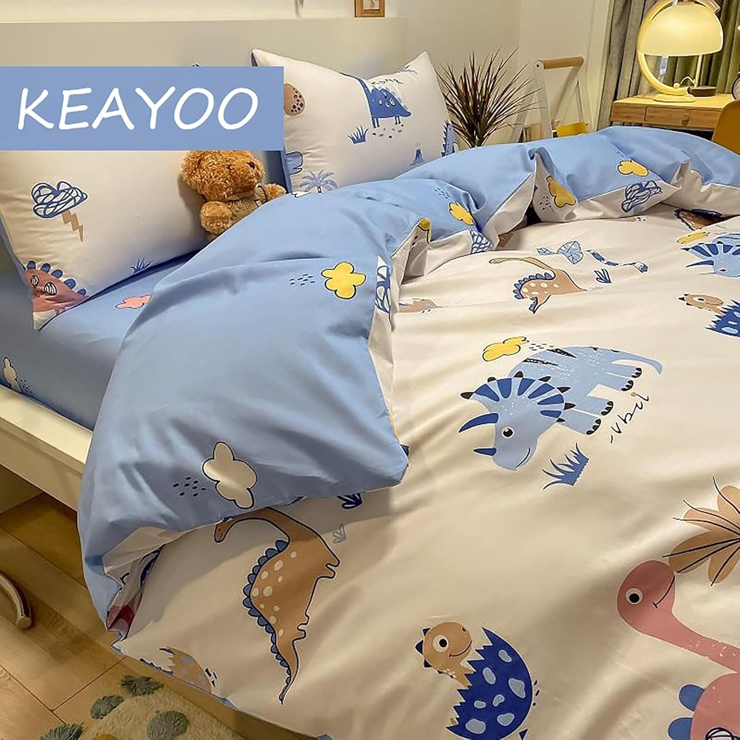 Beddengoed voor kinderen, unisex, dinosaurussen, katoen Beddengoed - kinderen Naty Shop