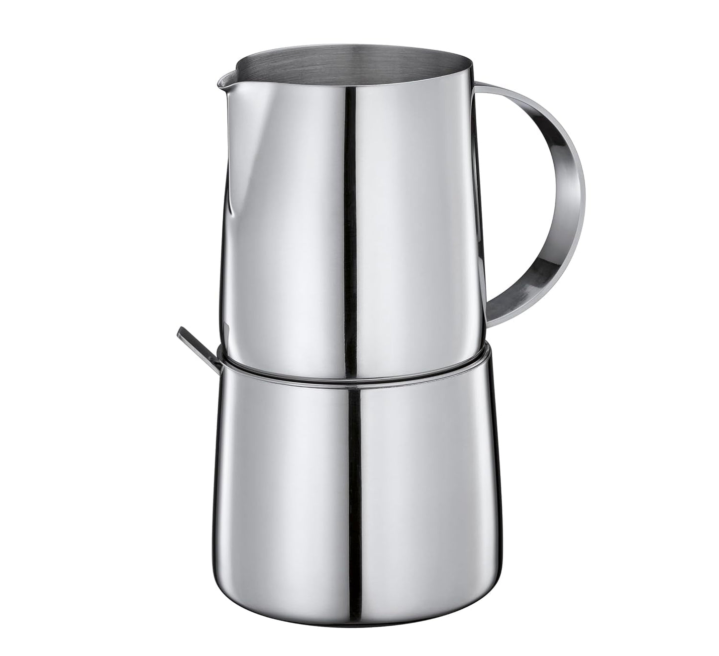 Cilio DELIZIA Tand en kopje melk | Koffieset | Roestvrijstalen melkmok en container | Stapelbaar | Met Lepel | Porties 250 ml melk en 220 g suiker
