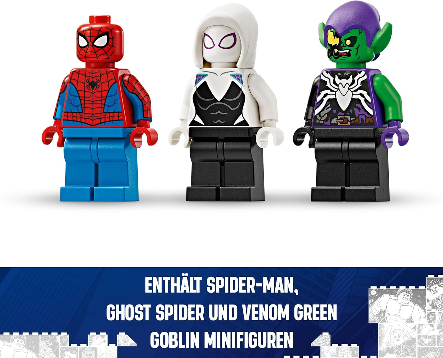LEGO Marvel Spider-Man Raceauto & Venom Green Goblin, Spidey rollenspel met superheldenfiguren en bouwbare auto, cadeau voor kinderen, jongens en meisjes vanaf 7 jaar 76279 Bouwsets Beuche in LEGO-Store