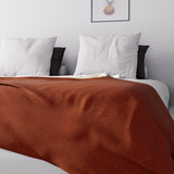 Soleil D'Ocre, Adele, sprei, banksprei, katoen, steenrood, 220 X 240 Cm Bedden en dekens Besuche den Soleil d'ocre-Store