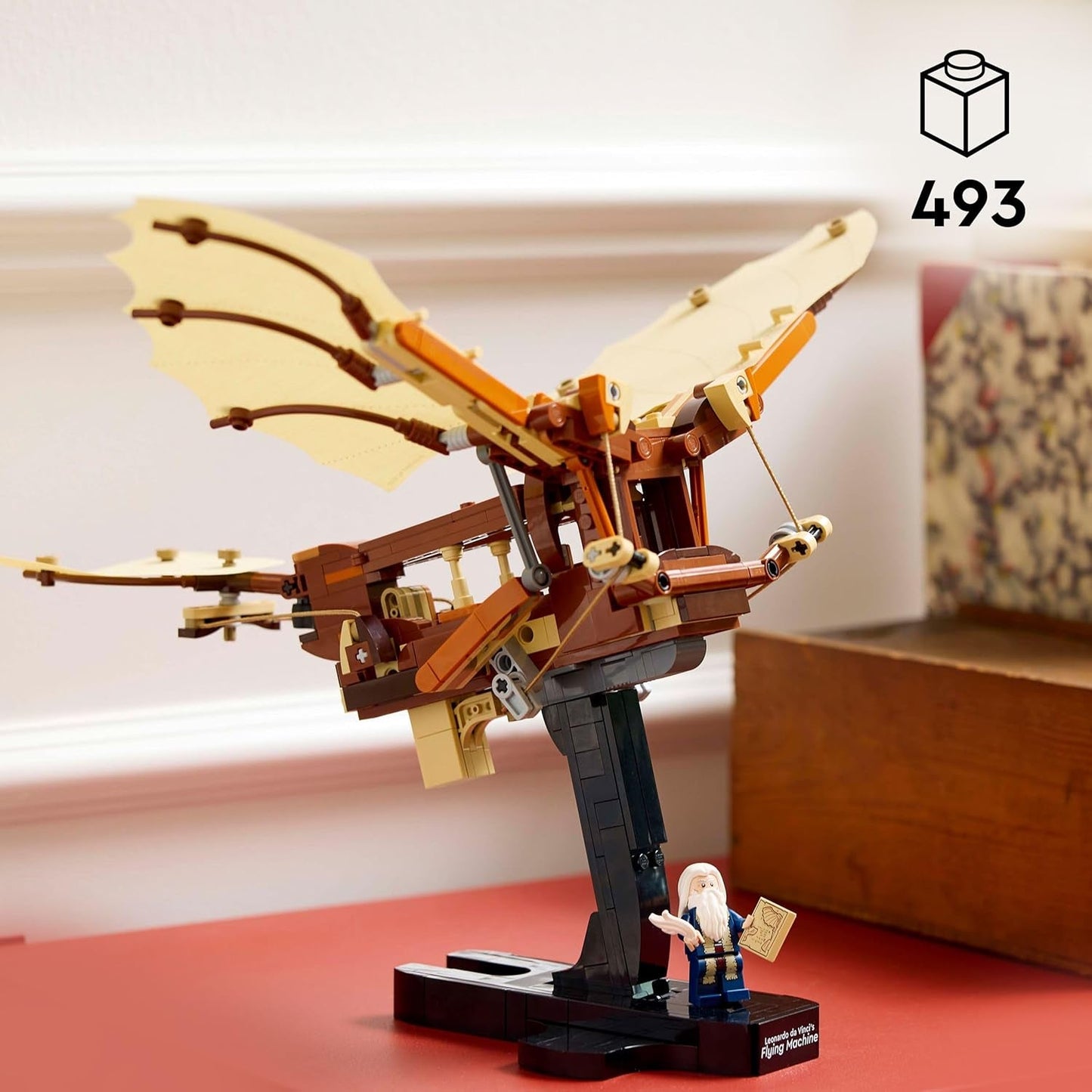 LEGO Icons Leonardo Da Vinci's vliegmachine met klapperende vleugels - Inclusief minifiguur en standaard - Bouwset voor volwassenen - Woondecoratieset - Cadeau-idee - 10363 Bouwsets Besuche den LEGO-Store