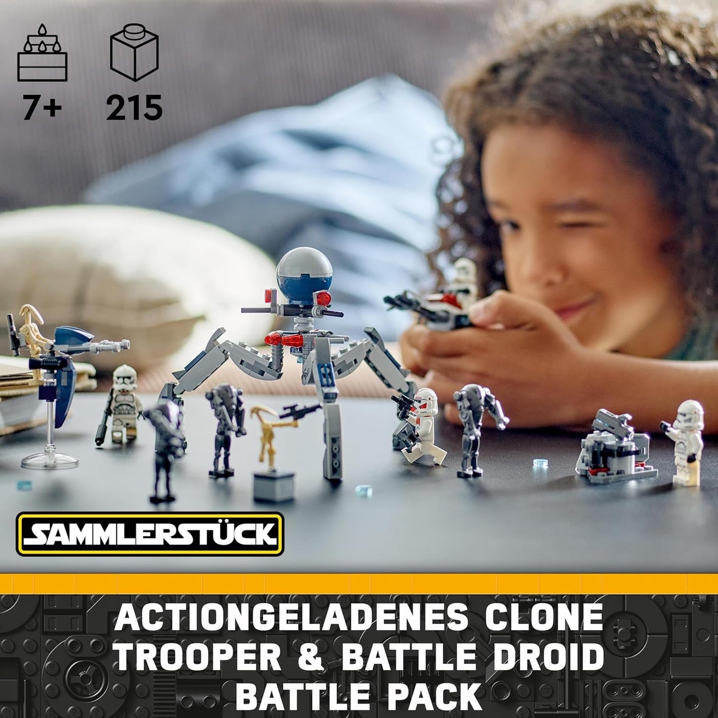LEGO Star Wars 75372 Clone Trooper & Battle Droid Battle Pack, incl. 4 minifiguren, 5 droids en speeder-motorfiets met schieter - Constructiespeelgoed voor jongens en meisjes vanaf 7 jaar Bouwsets Besuche in LEGO-Store