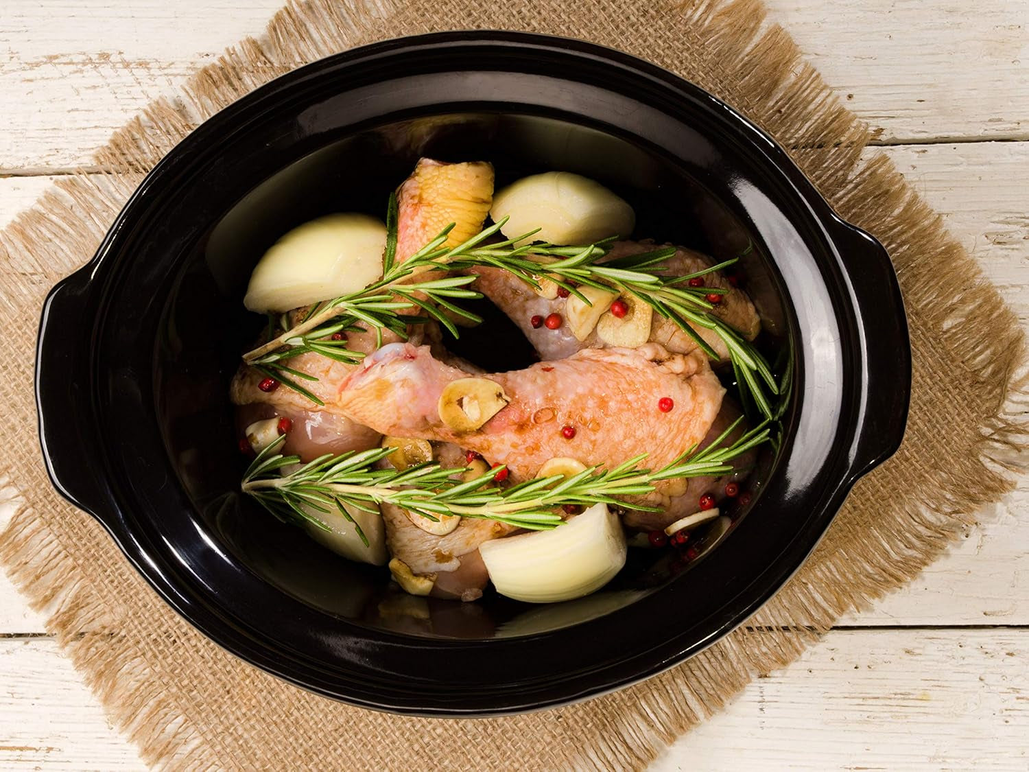 Beper BC.510 Slowcooker, 280 W, 4,5 liter, keramisch glas, zwart en staal Slowcooker Naty Shop