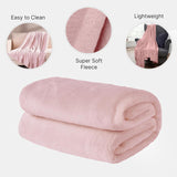 Brentford's flanellen fleece deken, extra zacht, groot, pluizig, warm, slaapkamersprei, eenpersoonsbed, bank, bank, blozen roze - 120 x 150 cm bedden en dekens Beuche den Brentfords-Store