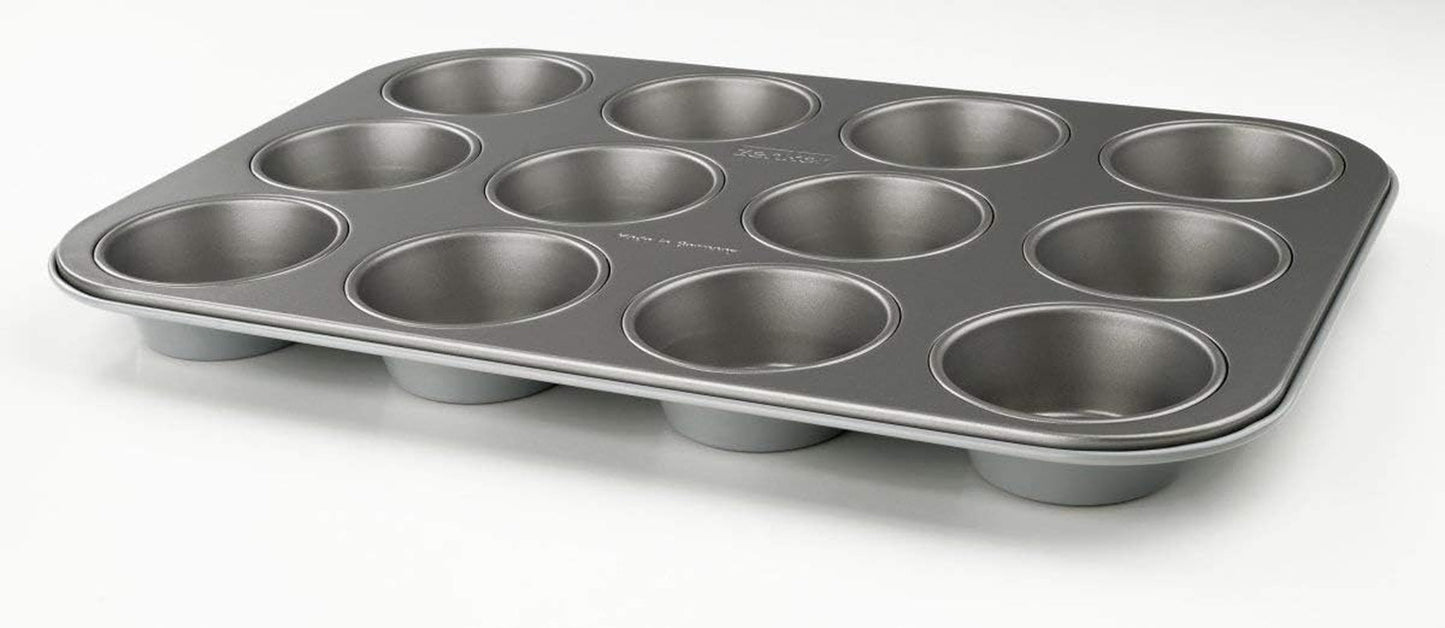 Muffinvorm Zenker met 12 bakvormen (Ø 7 cm), voor muffins en cupcakes, afmetingen: 38,5 x 26,5 x 3 cm Bakvormen en bakplaten Naty Shop