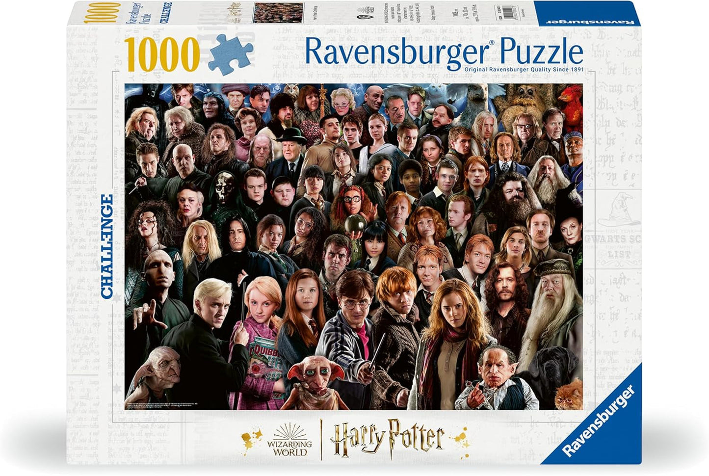 Ravensburger Harry Potter puzzel van 1000 stukjes 12000457 - Meer dan 70 personages uit de tovenaarswereld van Zweinstein in één puzzel voor volwassenen en kinderen vanaf 14 jaar Puzzel Naty Shop