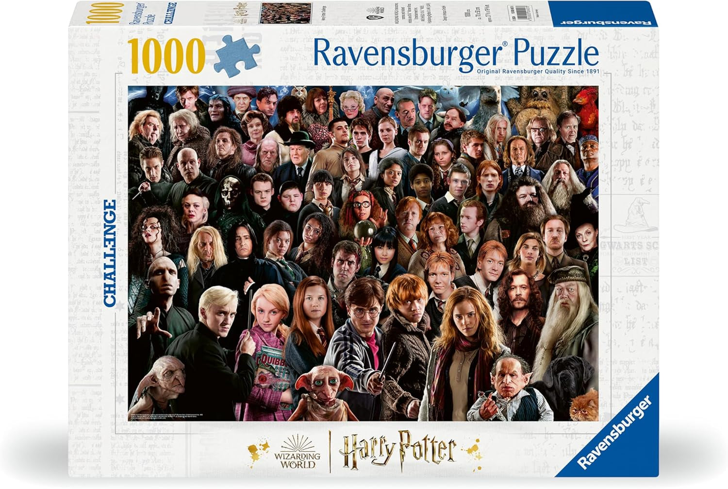 Ravensburger Harry Potter puzzel van 1000 stukjes 12000457 - Meer dan 70 personages uit de tovenaarswereld van Zweinstein in één puzzel voor volwassenen en kinderen vanaf 14 jaar Puzzel Naty Shop