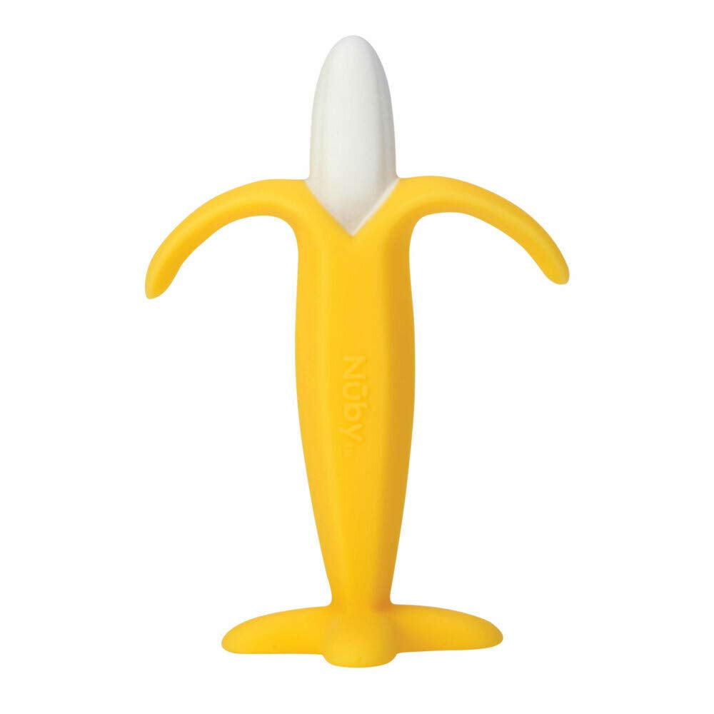 Nuby Nûby - Bananentandenhulpmiddel - 3 maanden+, geel, 1 stuk (1 pak)