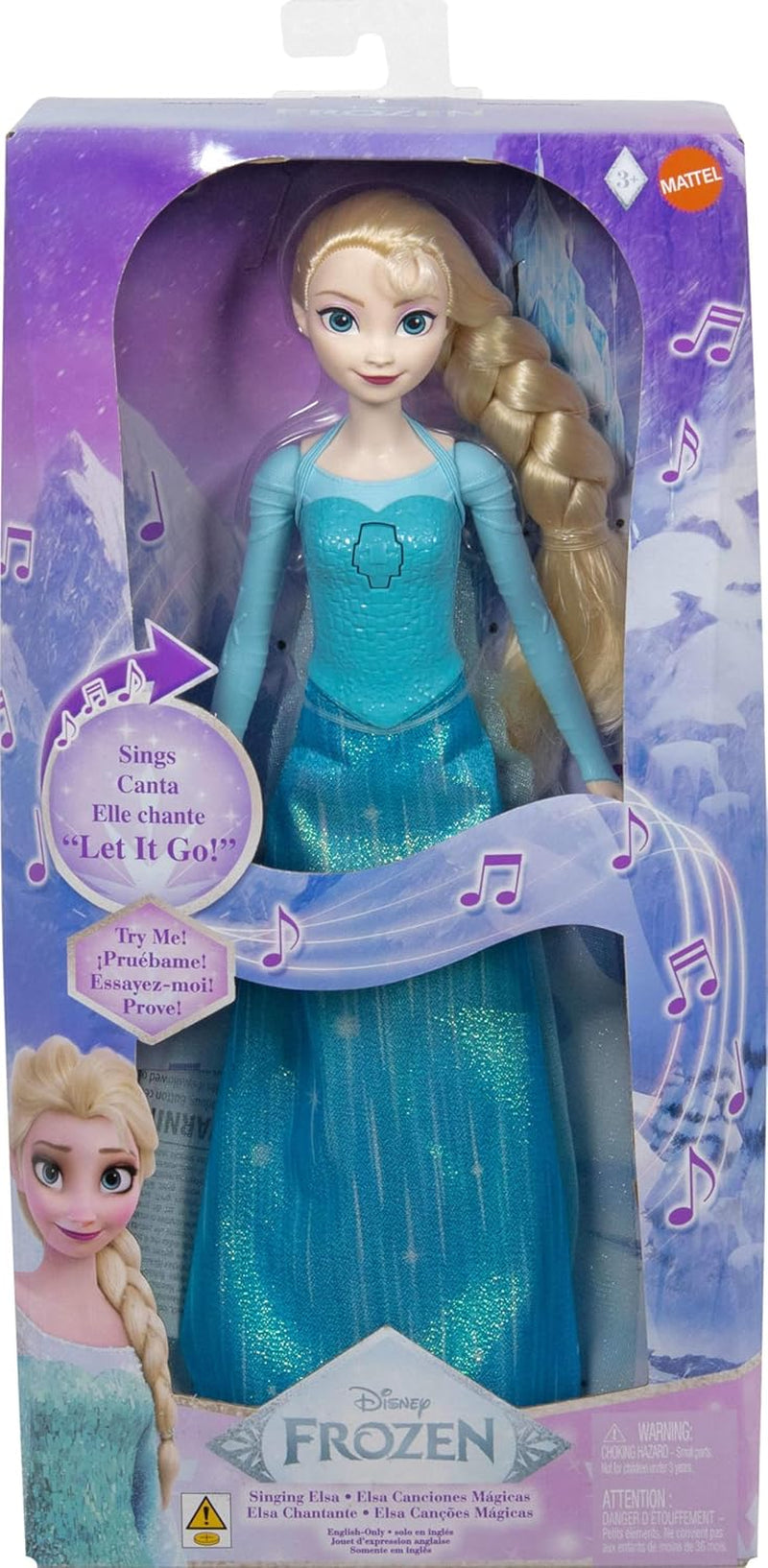 Mattel Disney Frozen Toys Elsa zingende pop in iconische outfit zingt Let It Go uit de Disney Frozen film voor kinderen