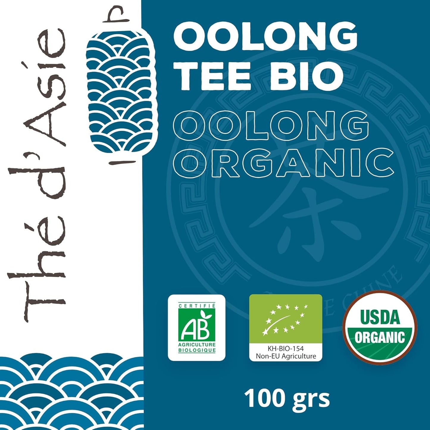 Khla - Bio Oolong Thee 100 G - Blauwe thee - Natuurlijke losse thee - Biologische Aziatische thee - Los en gesneden - Kruiden- en geïnfuseerde thee - Uit China