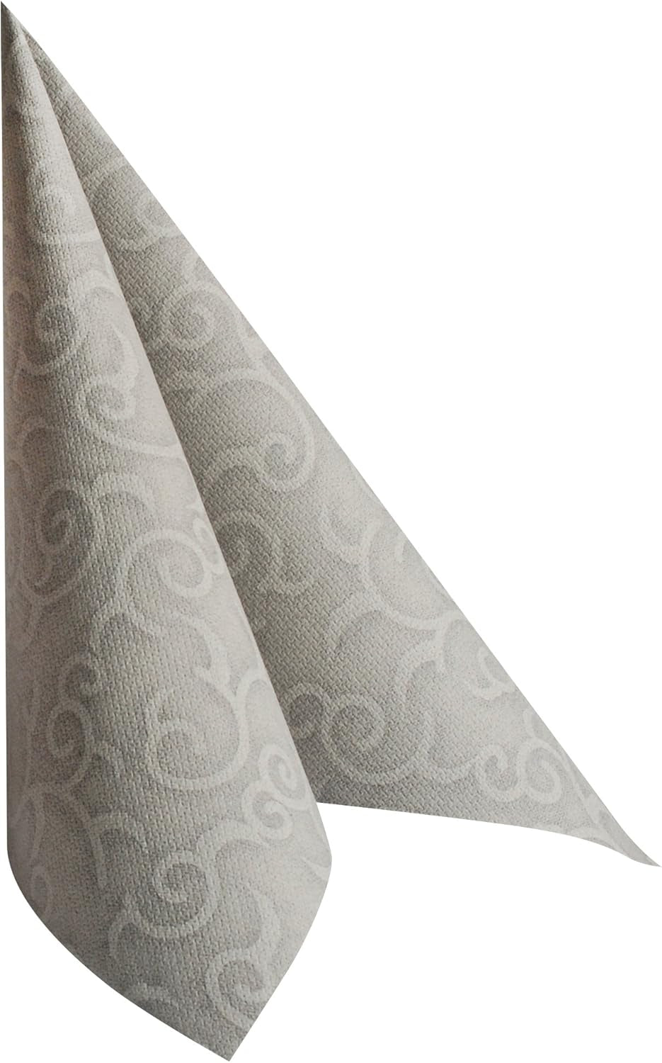 Papstar, 50 servetten "ROYAL Collection" 1/4-vouw 40 cm x 40 cm grijs "Casali", #84889 (pak van 2)