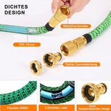 45 m uittrekbare tuinslang, automatisch intrekbare flexibele waterslang, 10 spuitpatronen, TPE 2500D, metalen connectoren, voor extra grote tuinen, landbouw, schoonmaak