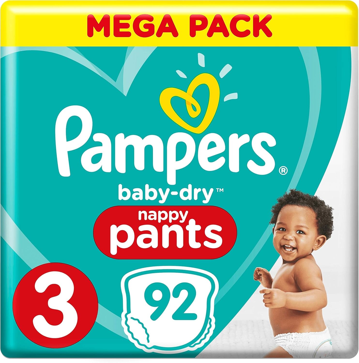 Luiers Pampers 81657566 Baby-Dry broek, wit