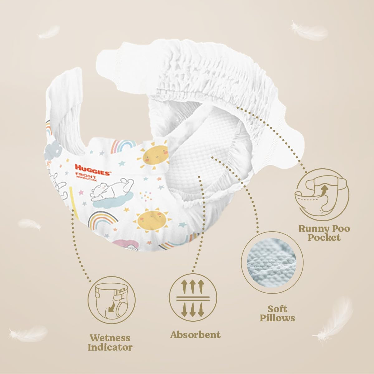 Huggies Extra Care babyluiers, maat 2 (3-6 kg), superabsorberend, Disney-ontwerp, bulkverpakking, 160