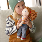 HABA Malou pop - 30 cm hoge zachte pop om te spelen en te knuffelen - Zachte en wasbare materialen - Ideaal alternatief voor pluche poppen - Geschikt voor kinderen vanaf 1,5 jaar - 2010818001