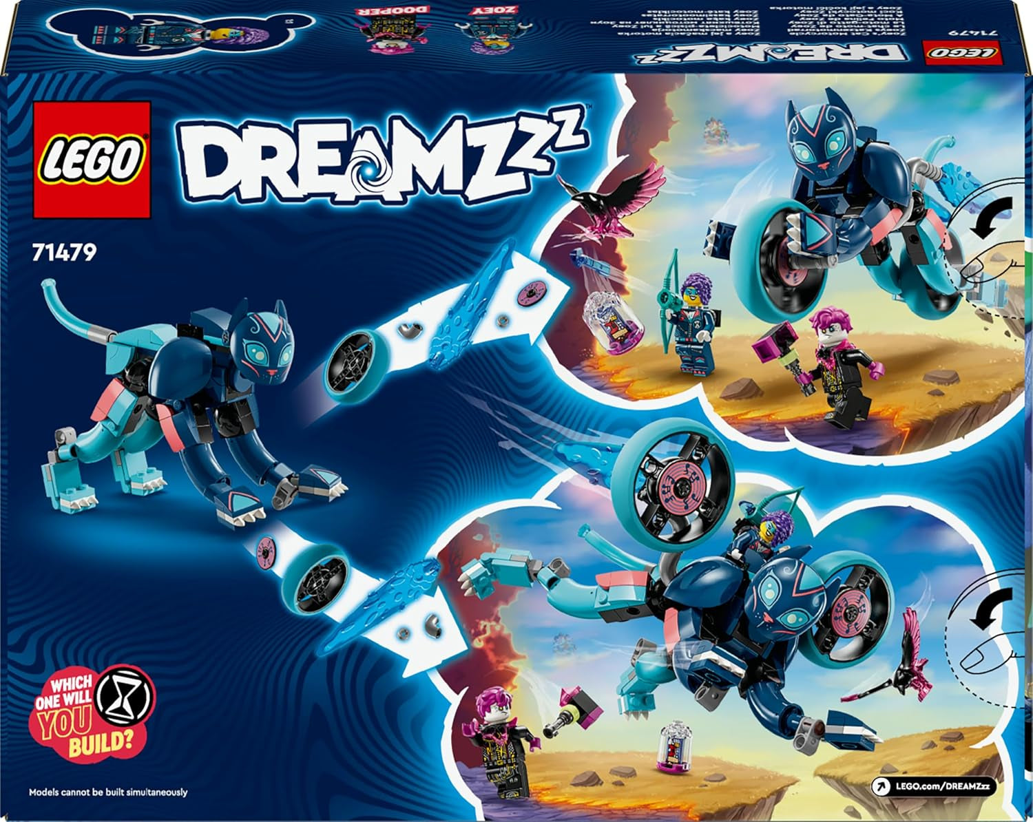 LEGO Dreamzzz Zoey's kat Motor 2 in 1 cadeau voor 7+ jaar oud Diermodel Bouwsteenspeelgoed Motor Fantasie speelset voor jongens en meisjes 71479 Bouwsets Beuche in LEGO-Store