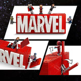 LEGO Marvel: Marvel logo en minifiguren - Hulk, Thor, Iron Man, Black Widow en Captain America verzamelset - Avengers figuurbouwset - Cadeau voor jongens en meisjes vanaf 12 jaar 76313 Bouwsets Beuche in LEGO-Store