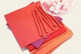 Ser42307107 Collectie hanglamp, servet 40 X 40, 2 laags, 1/4 vouw, 100 servetten, 2 laags effen met rand, fuchsia