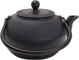 Juvale Japans theeservies met gietijzeren theepot (1200 ml), schotel en 2 kopjes, theeservies in Tetsubin-stijl, zwart