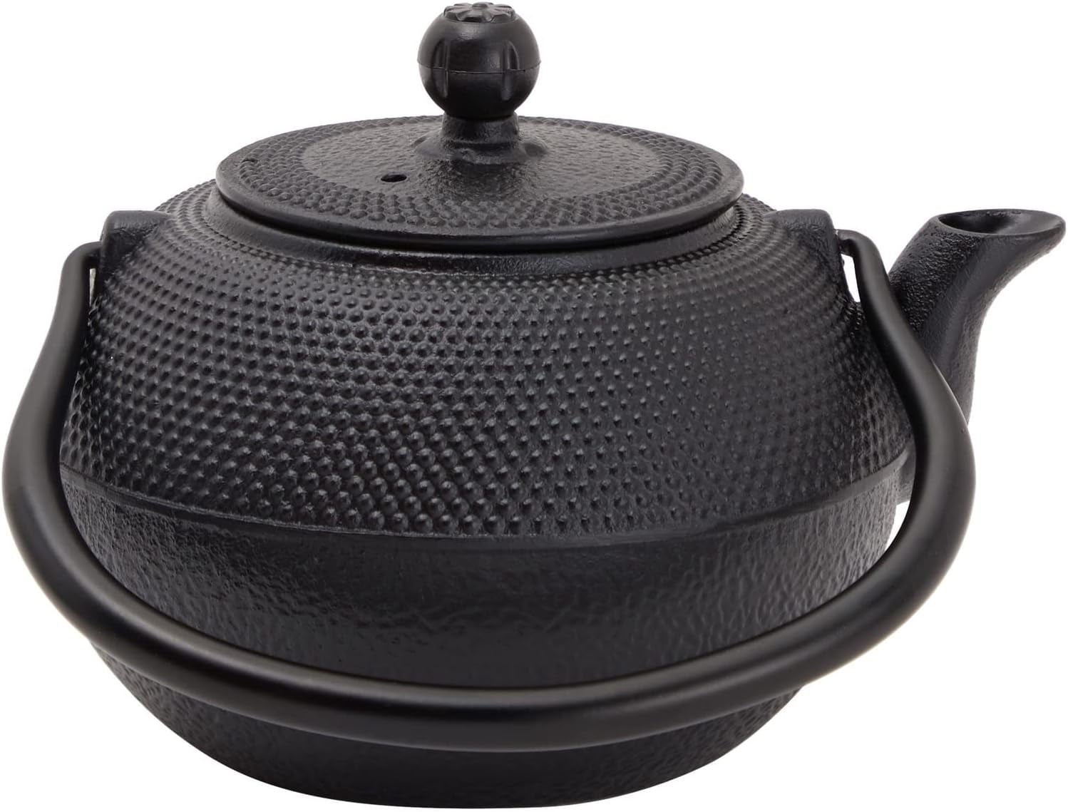 Juvale Japans theeservies met gietijzeren theepot (1200 ml), schotel en 2 kopjes, theeservies in Tetsubin-stijl, zwart