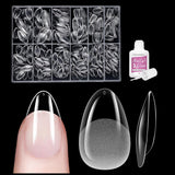 Korte Kunstnagels Ballerina 500 stuks Lijm op 12 Maten Kunstnagels Korte Zachte Gel Volledige Dekking Nageltips Voor Gelnagels Korte S