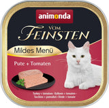 animonda vom Feinsten Mild Menu Mild Variety (32 x 100 g), graanvrij, suikervrij nat kattenvoer, licht verteerbaar voer met kalkoenvlees