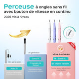 COSLUS Nagelfräser Kabellos Tragbar Für Gelnägel: Elektrische Nagelfeile Stufenlos Geschwindigkeitregelung Für Maniküre Pedicüre en Acrylnägel Plastik Nail Drill Voor Anfänger & Nagelstudio Zuhause