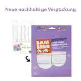 Bambino Mio Herbruikbare babydoekjes - Basic - Eco-vriendelijk, vrij van chemicaliën, dubbelzijdig, wasbaar, 10-pack, cloud - Verpakking kan variëren