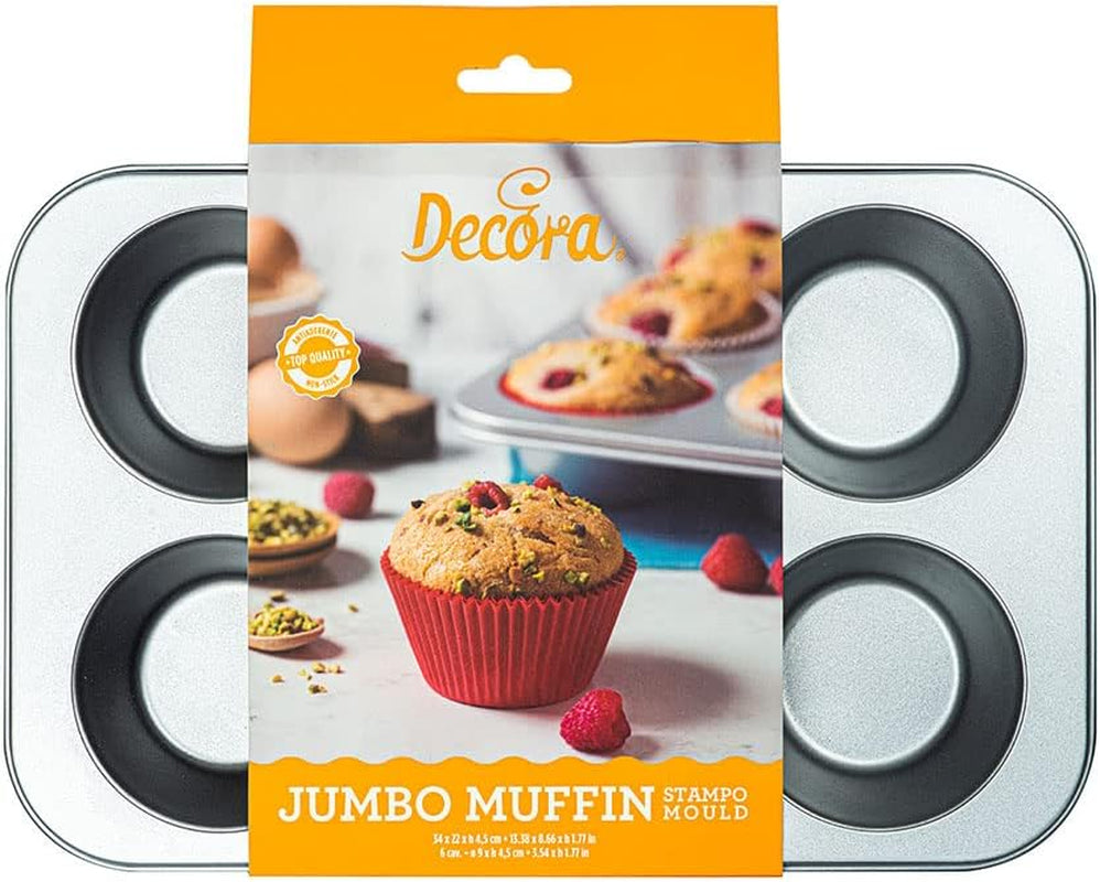 Bakplaat 6 Jumbo Muffins Ø 9 Cm - 34 X 22 X 4,5 cm Bakvormen en bakplaten Naty Shop