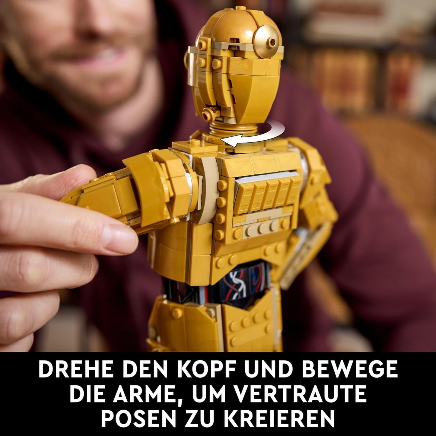 LEGO Star Wars C-3PO B, bouwbare Droid, model om te verzamelen, bouwen en tentoon te stellen, nostalgisch cadeau-idee voor volwassenen en fans, verzamelstuk, fantasiespeelset 75398 Bouwsets Besuche in LEGO-Store