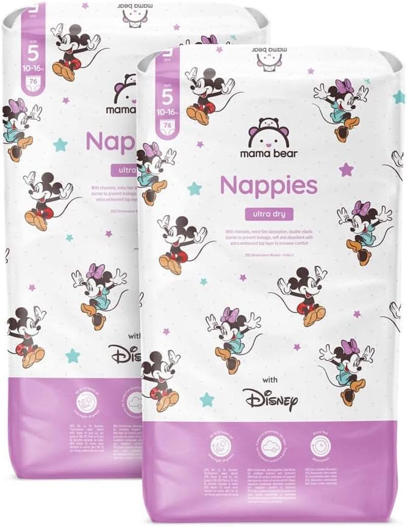 Luiers Mama Bear Disney Ultra Dry maat 4 (8-14 kg), wit, 84 stuks (1 pak)