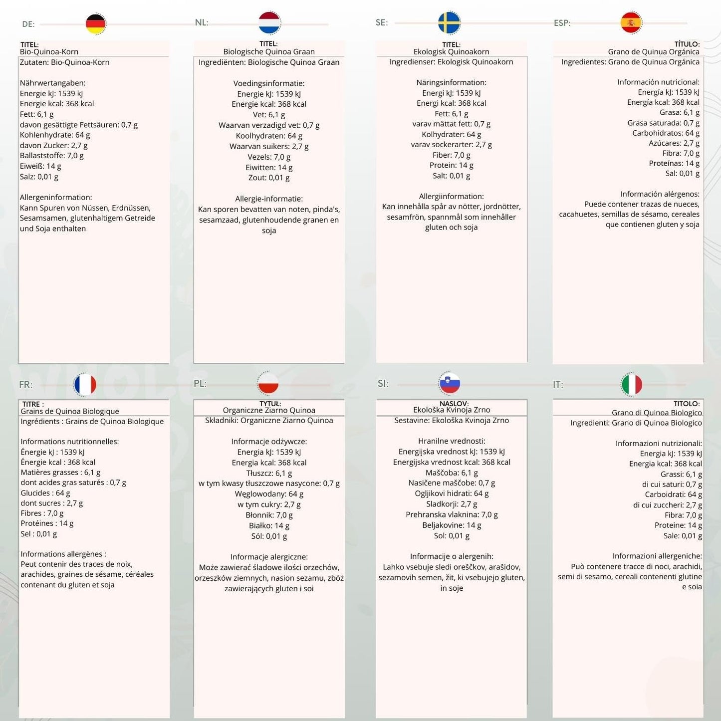 Wholefood Earth biologische quinoakorrels – 2kg | Wreed | Niet-GMO | Veganistisch | Rijk aan vezels | Gecertificeerd biologisch