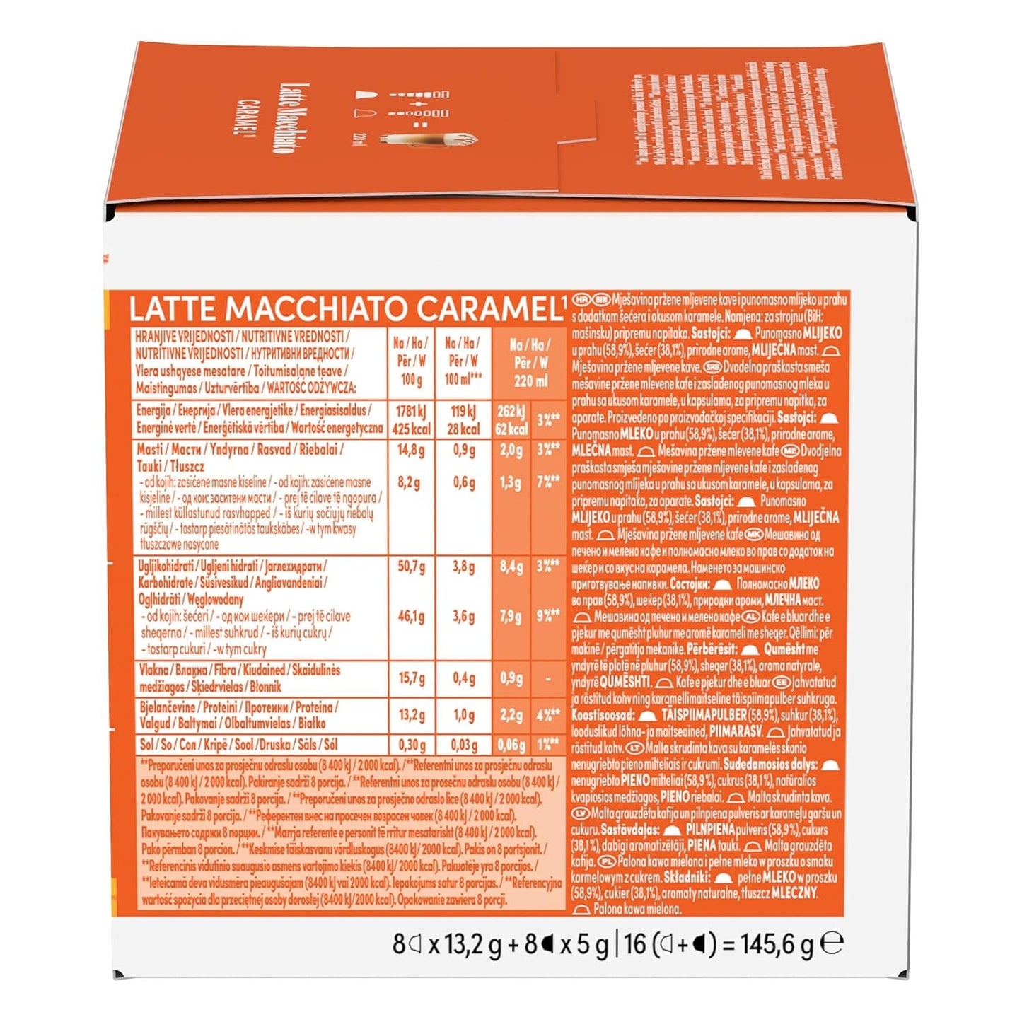 NESCAFÉ DOLCE GUSTO Latte Macchiato Caramel Kaffeekapseln 3er-pakket (3 x 16 Kapseln)