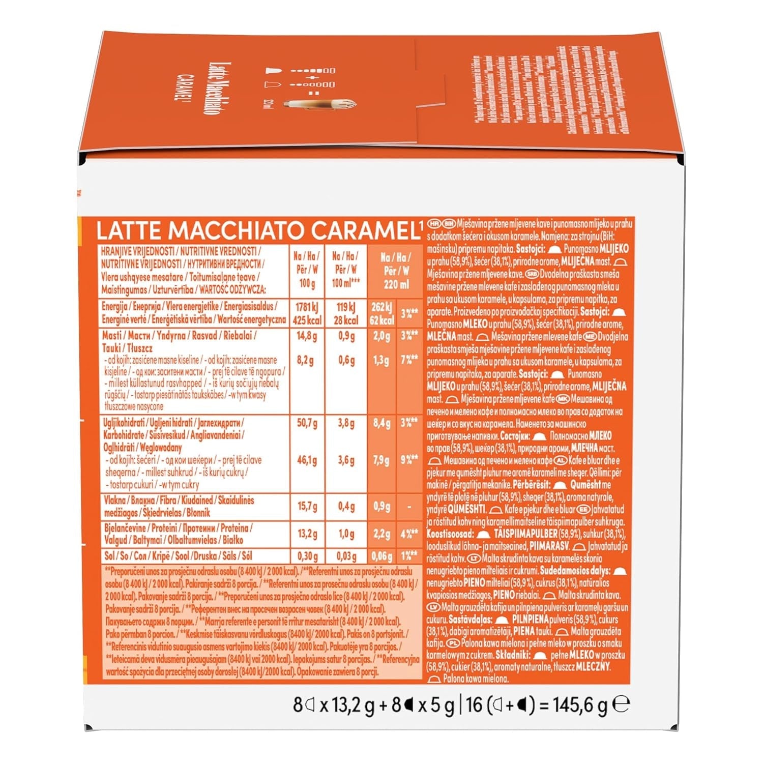 NESCAFÉ DOLCE GUSTO Latte Macchiato Caramel Kaffeekapseln 3er-pakket (3 x 16 Kapseln)