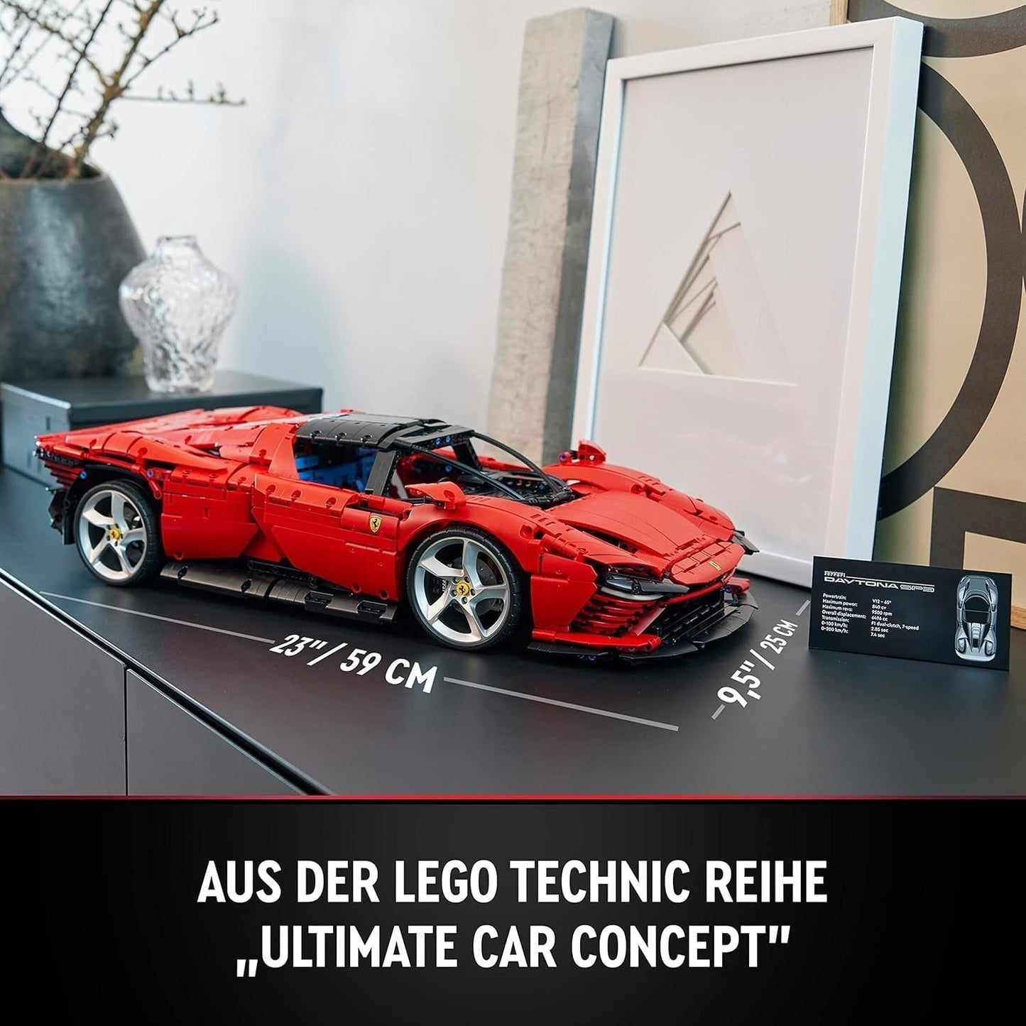 LEGO Technic Ferrari Daytona SP3 modelbouwset, schaal 1:8, rode supersportwagen, uitgebreid automodel, verzamelobject, ultiem autoconcept 42143 Bouwsets Bekijk de LEGO-Store