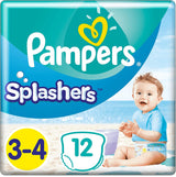 Pampers (oude versie), Splashers wegwerpbadshorts - maat 5/6 (14kg+) - doos met 8 verpakkingen van 10
