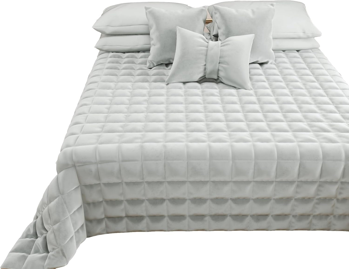 PETTI Artigiani Italiani - Eenpersoonsbedovertrek, dubbelzijdige hoes, veerovertrek, nachtblauw, wit, 100% Made in Italy Dekbedden en dekbedden Naty Shop Grijs Bedmaat 140 (240X260 Cm)