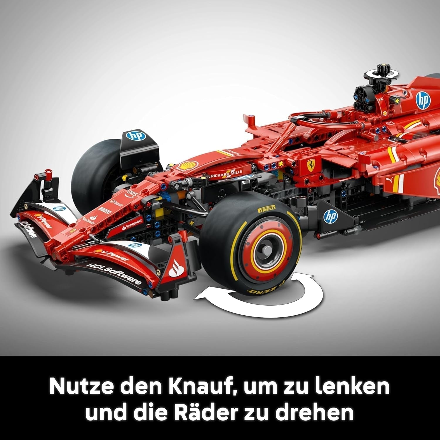 LEGO Technic Ferrari SF-24 F1 Raceauto - Modelauto voor volwassenen - Formule 1 verzamelset - V6-motor, versnellingsbak, stuurinrichting en DRS op schaal 1:8 - Cadeau voor fans van motorsport en racewagens 42207 Bouwsets Beuche den LEGO-Store