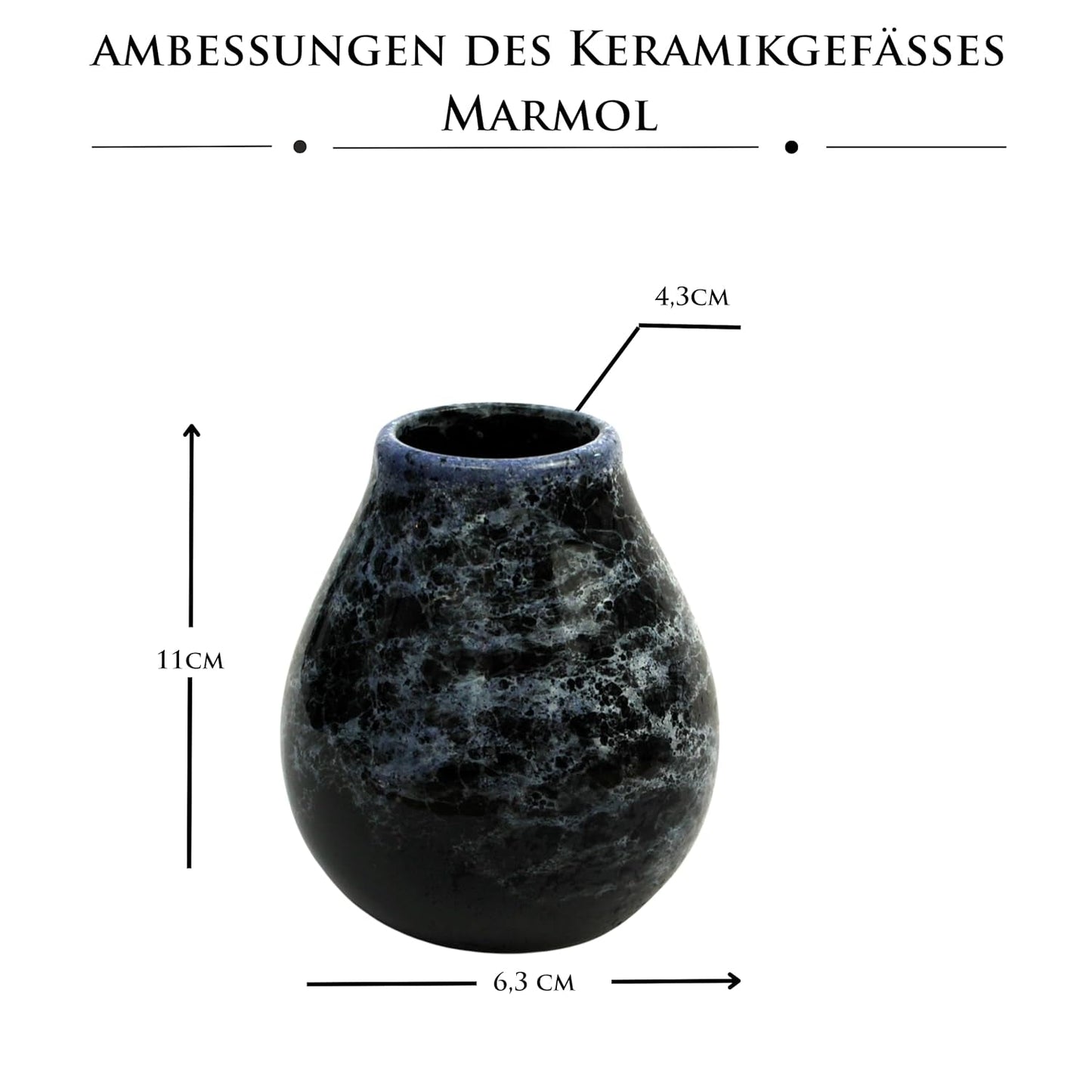 Yerba Mate theeservies voor 2 personen – Mas Energia Guarana 400 g – Marmol Blue keramische mok 350 ml – RVS Bombilla 19 cm – Losse thee 2 x 200 g