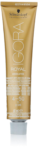 Igora Royal Absolute Age Blend Haarkleur, 7-560 Medium Goudchocoladeblond, 60 ml Naty Shop Haarverf 4-50 Medium Natuurlijk Goudbruin 60 Ml (1 pakje)