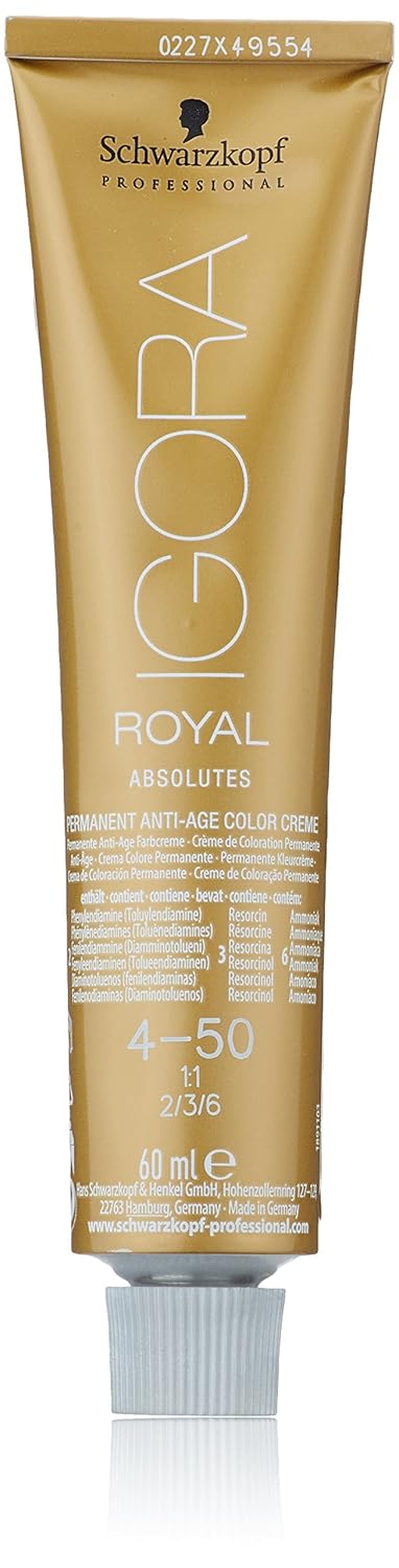 Igora Royal Absolute Age Blend Haarkleur, 7-560 Medium Goudchocoladeblond, 60 ml Naty Shop Haarverf 4-50 Medium Natuurlijk Goudbruin 60 Ml (1 pakje)