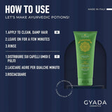 GYADA COSMETICS, hyalurvedisch versterkend ayurvedisch kompres, professionele behandeling voor fijn en zwak haar, antikroezen met methi, maca, neutrale henna, 200 ml Naty Shop haarmasker