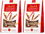 Lindt Cherry Mini Stick - Chocoladesticks met Zwitserse kersenlikeur Heerlijk geschenk met alcohol